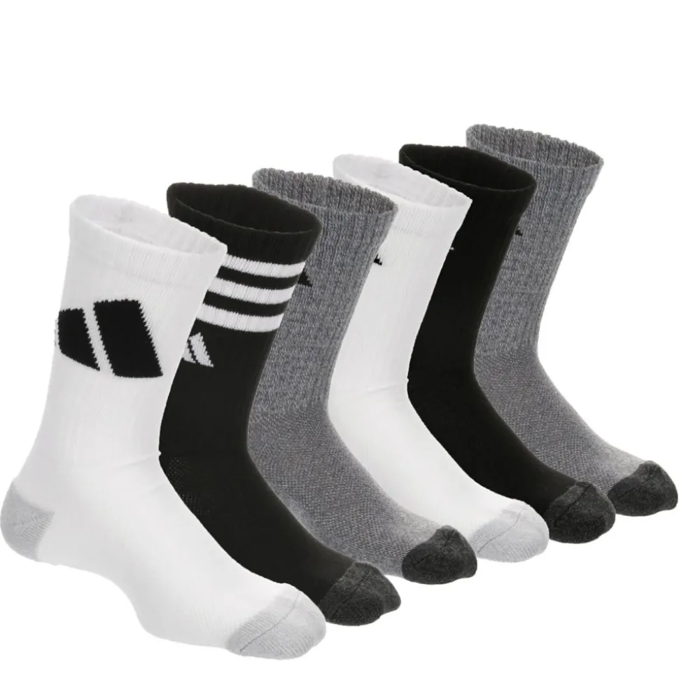 Adidas Boys Cushioned Crew Socks 6 Pairs