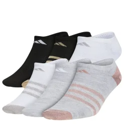 Adidas Girls Medium Superlite No Show Socks 6 Pairs