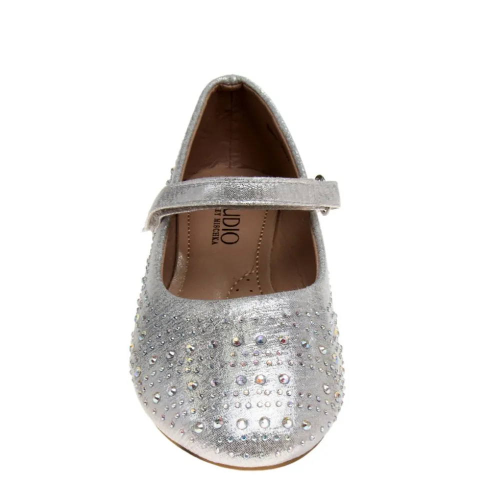 Badgley Mischka Girls Infant O-Bm88112Hsilv Dress Flat