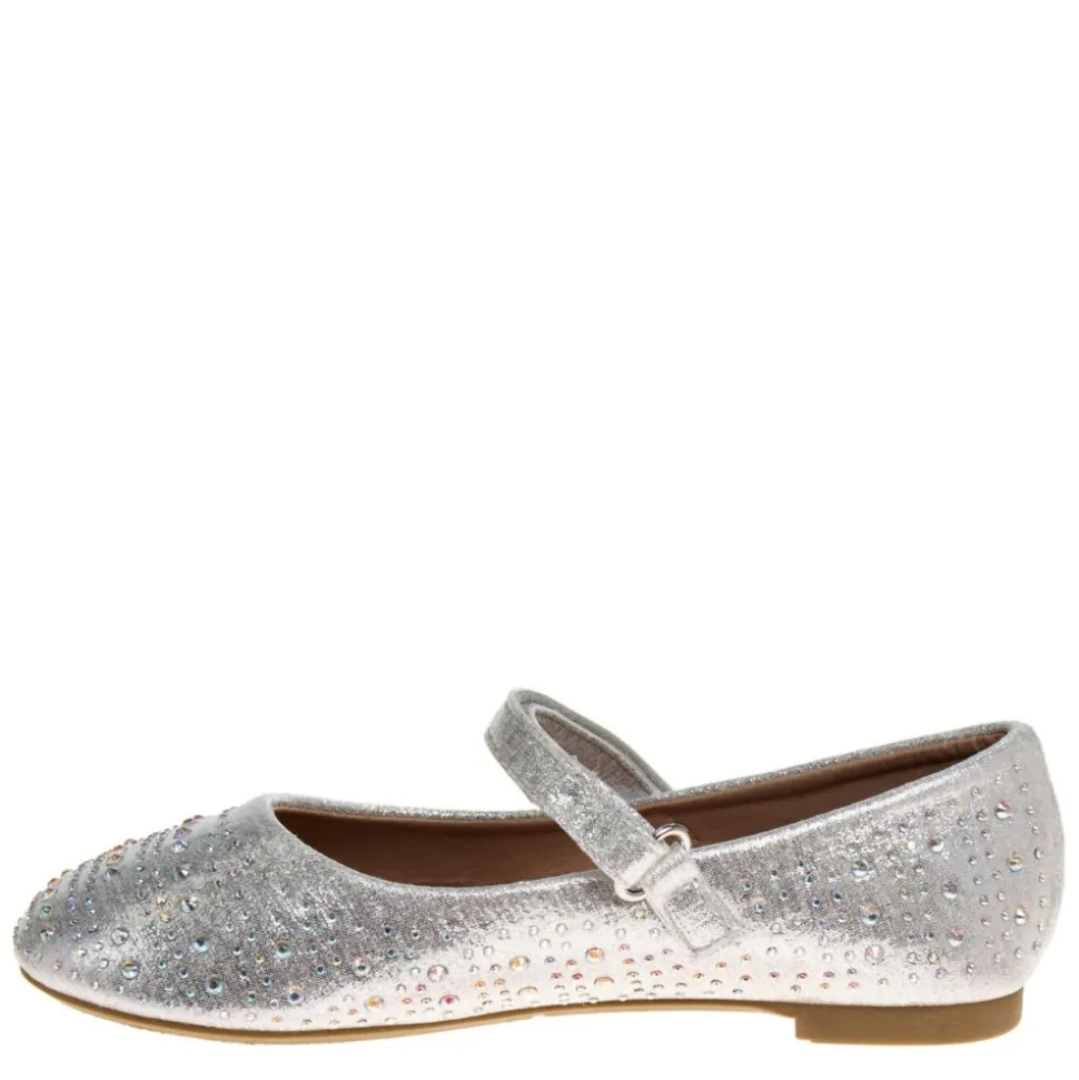 Badgley Mischka Girls Infant O-Bm88112Hsilv Dress Flat