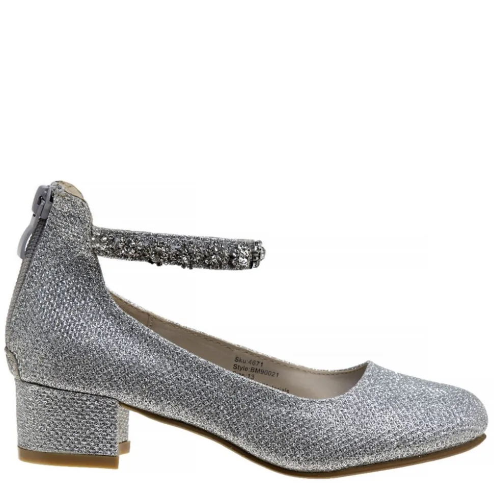 Badgley Mischka Girls Little And Big Kid O-Bm90021Msilv Dress Pump