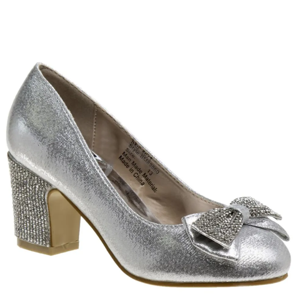 Badgley Mischka Girls Little And Big Kid O-Bm89860Nsilv Dress Pump