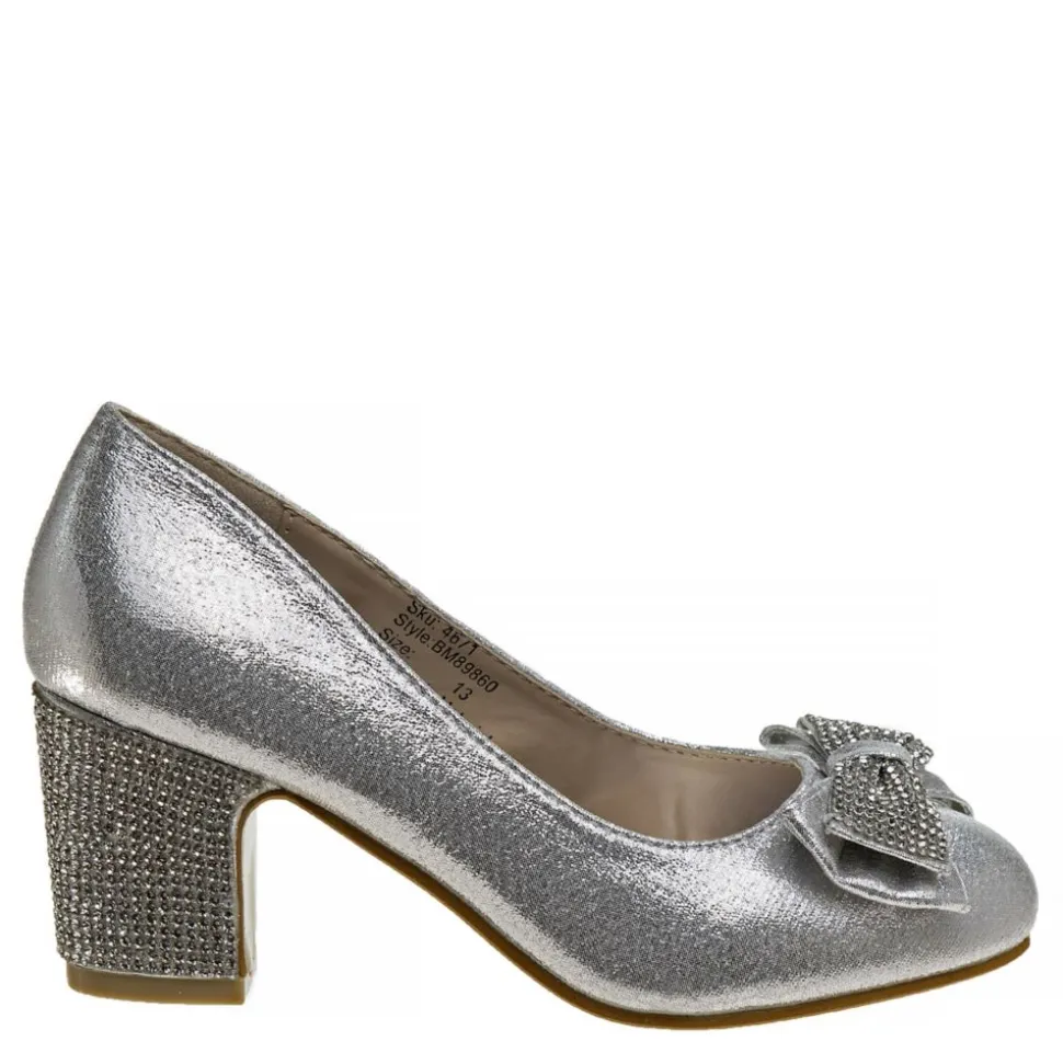 Badgley Mischka Girls Little And Big Kid O-Bm89860Nsilv Dress Pump
