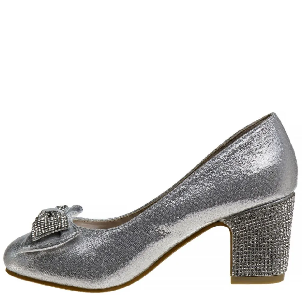 Badgley Mischka Girls Little And Big Kid O-Bm89860Nsilv Dress Pump