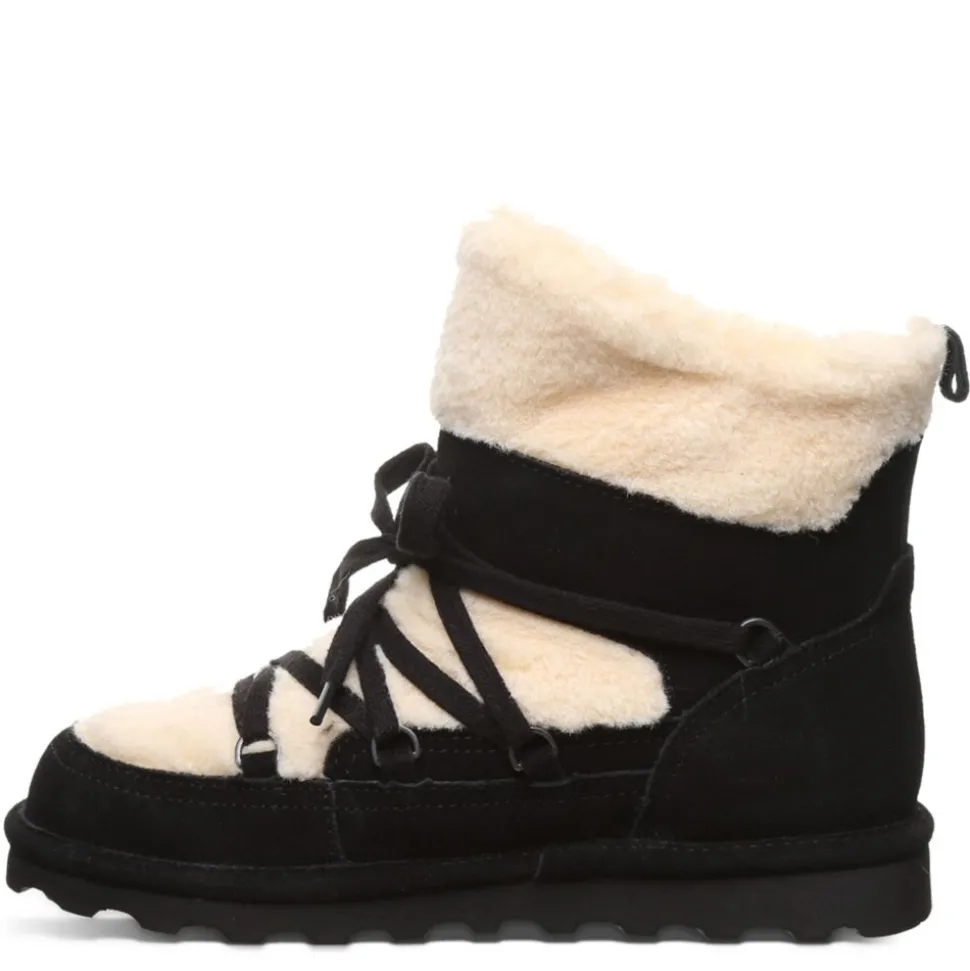 Bearpaw Womens Anastacia Lace Up Fur Boot
