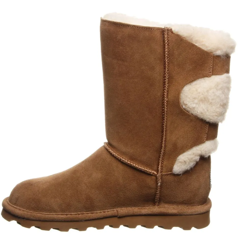 Bearpaw Womens Eloise Wide Calf Fur Boot