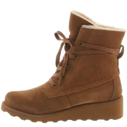 Bearpaw Womens Krista Wide Calf Lace Up Wedge Boot