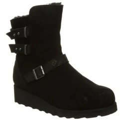 Bearpaw Womens Lucy Fur Wedge Boot
