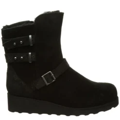 Bearpaw Womens Lucy Fur Wedge Boot