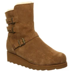 Bearpaw Womens Lucy Fur Wedge Boot