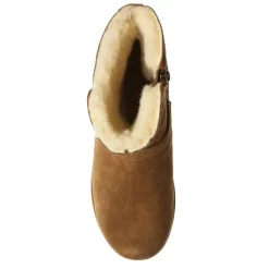Bearpaw Womens Lucy Fur Wedge Boot