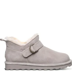 Bearpaw Womens Shorty Buckle Fur Boot