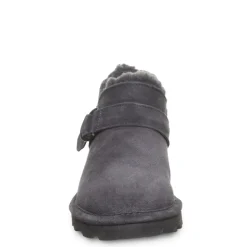 Bearpaw Womens Shorty Buckle Fur Boot