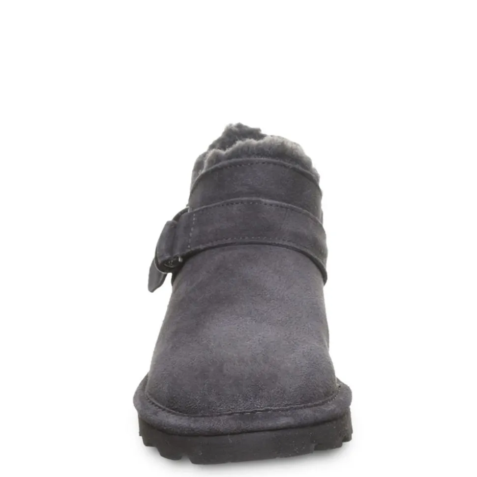 Bearpaw Womens Shorty Buckle Fur Boot