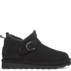 Bearpaw Womens Shorty Buckle Fur Boot