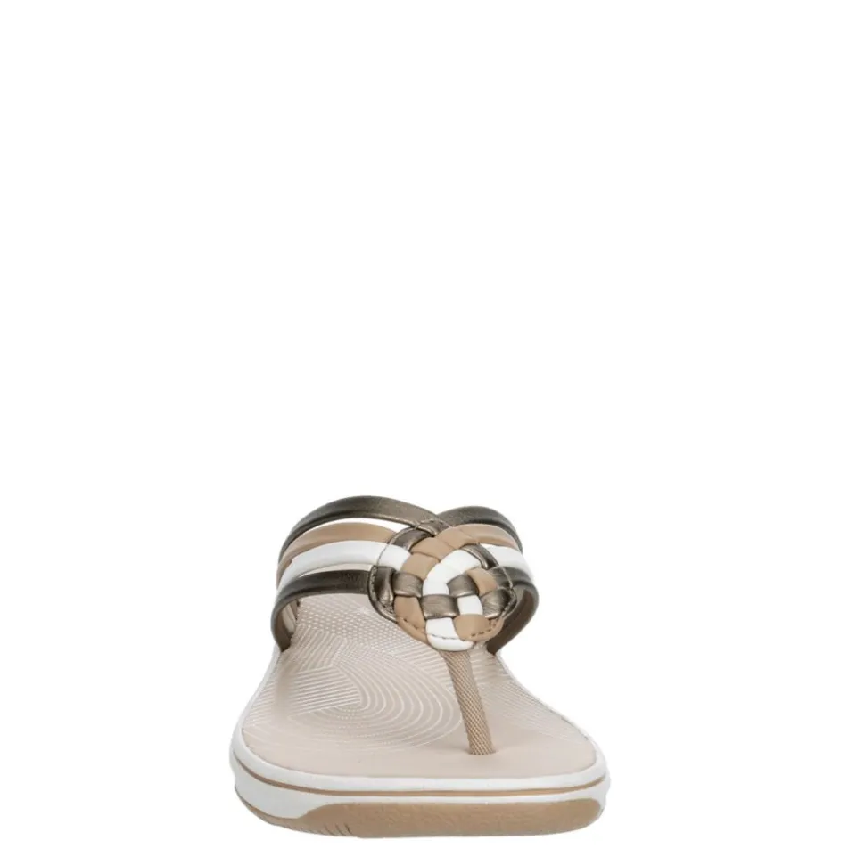 Clarks Womens Breeze Coral Flip Flop Sandal