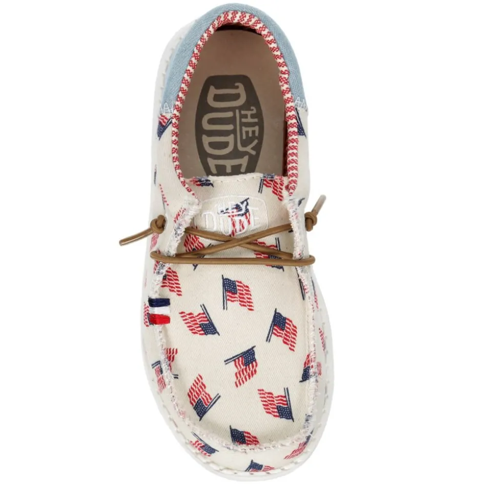 Heydude Boys Wally Toddler Patriotic Slip On Sneaker