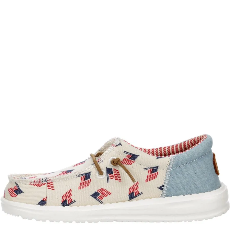 Heydude Boys Wally Youth Patriotic Slip On Sneaker