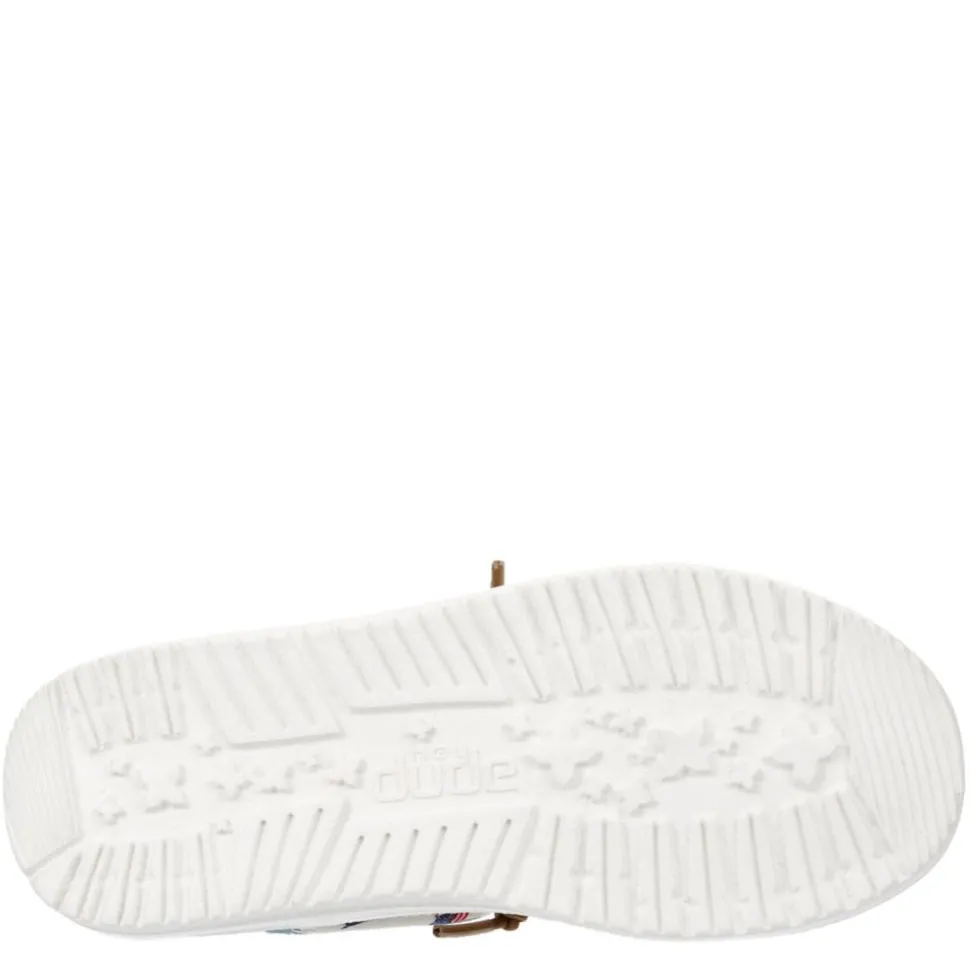 Heydude Boys Wally Youth Patriotic Slip On Sneaker