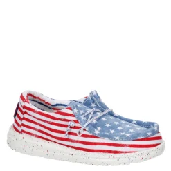 Heydude Boys Wally Youth Patriotic Slip On Sneaker