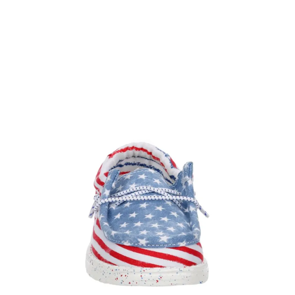 Heydude Boys Wally Youth Patriotic Slip On Sneaker