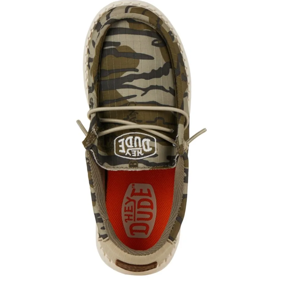 Heydude Boys Wally Youth Mossy Oak Slip On Sneaker