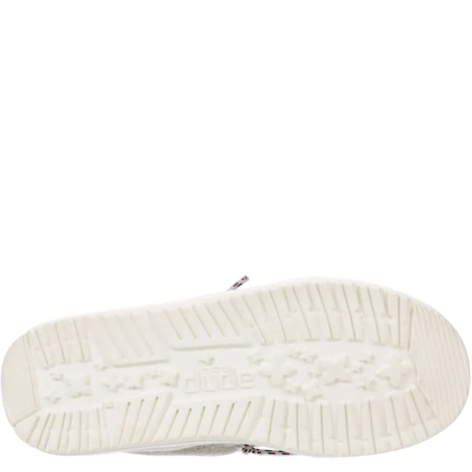 Heydude Boys Wally Youth Patriotic Slip On Sneaker