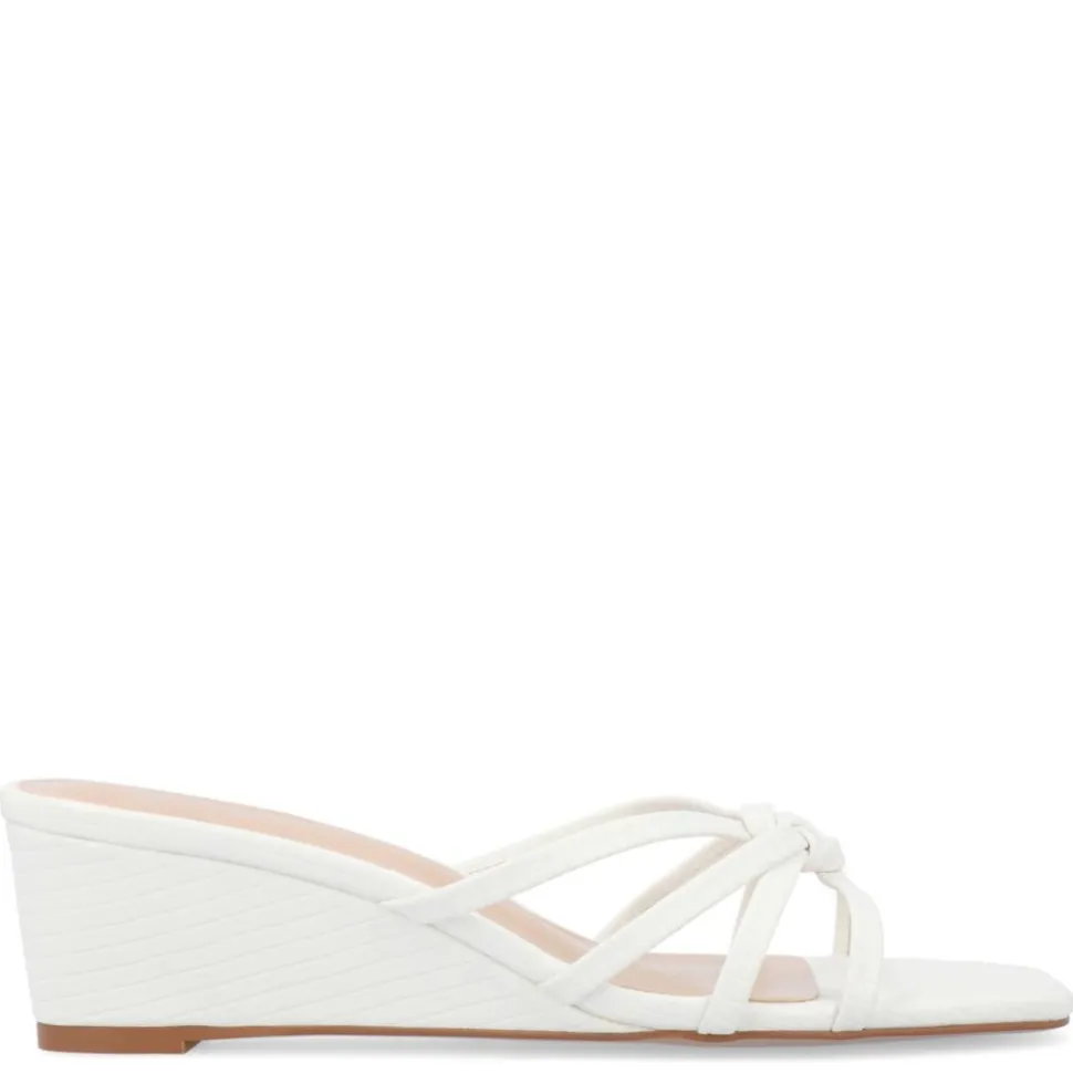 Journee Collection Womens Blayke Wedge Slip On Sandal