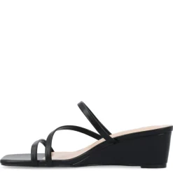 Journee Collection Womens Takarah Wedge Slip On Sandal