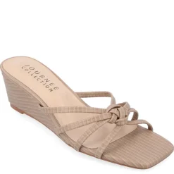 Journee Collection Womens Blayke Wedge Slip On Sandal
