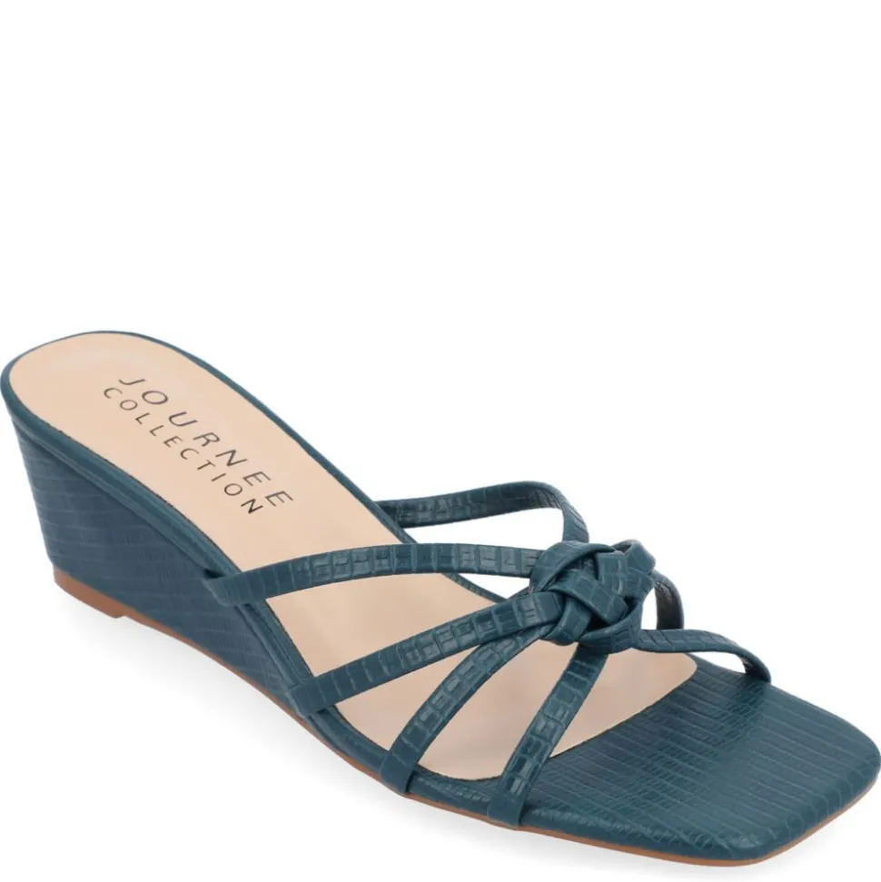 Journee Collection Womens Blayke Wedge Slip On Sandal