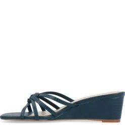 Journee Collection Womens Blayke Wedge Slip On Sandal