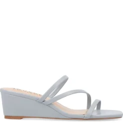 Journee Collection Womens Takarah Wedge Slip On Sandal