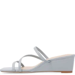 Journee Collection Womens Takarah Wedge Slip On Sandal