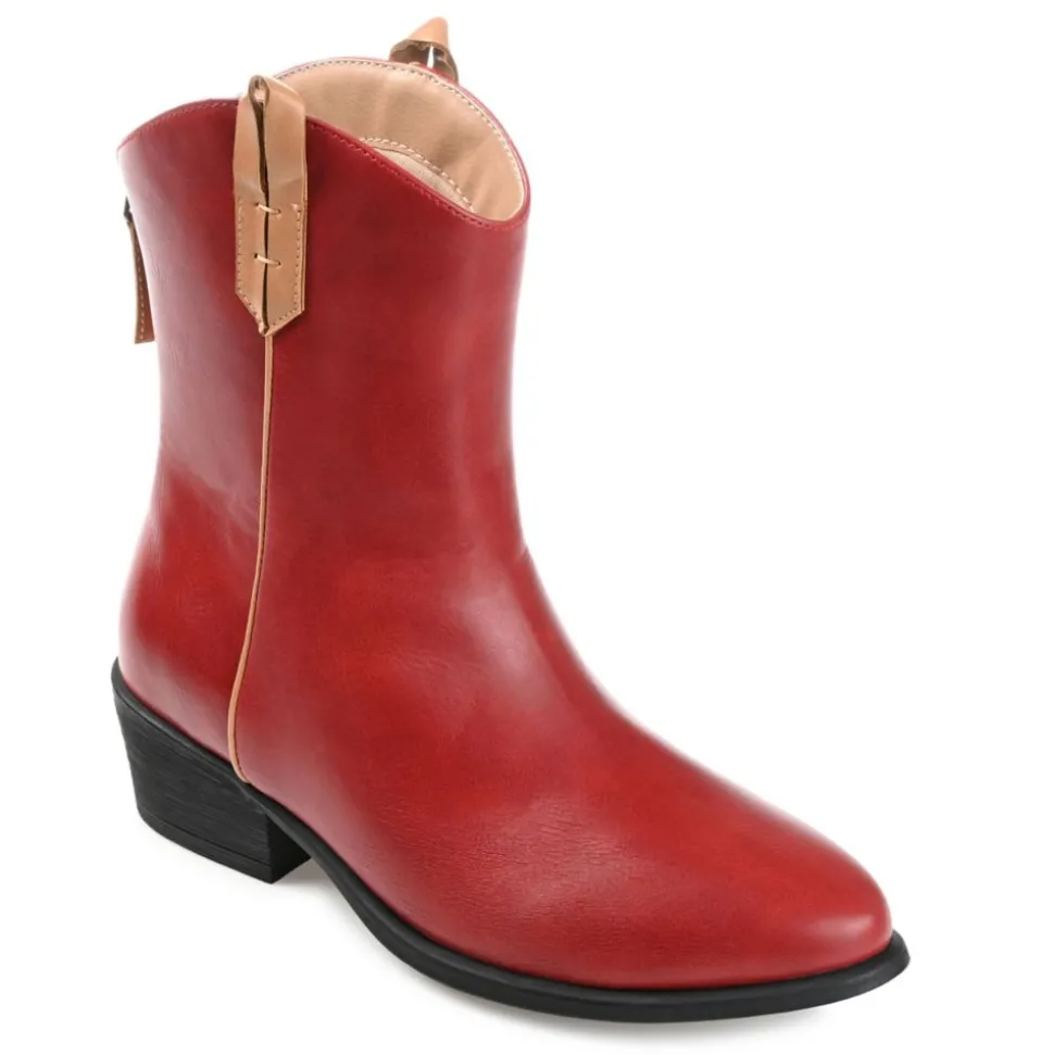 Journee Collection Womens Novva Western Ankle Boot