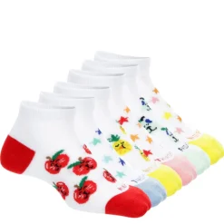 Ladeda Girls Animal Fruit Days Of The Week No Show Socks 6 Pair