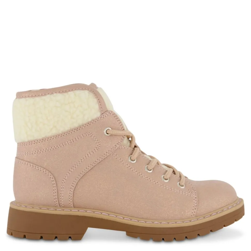 Marc Fisher Girls Little-Big Kid Jade Fuzz Lace-Up Boot