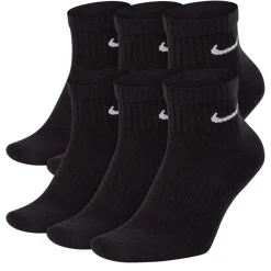 Nike Boys Small Everyday Cushion Quarter Socks 6 Pairs