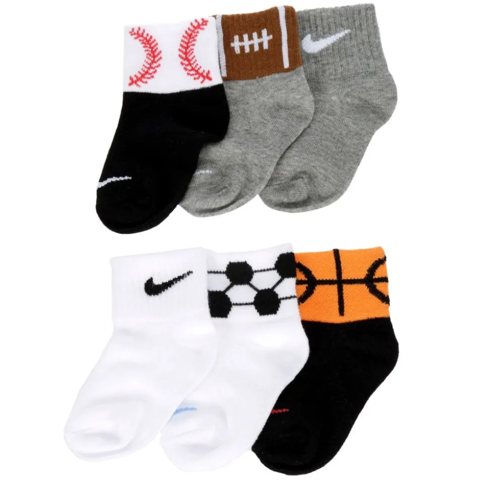 Nike Boys Sports Infant Ankle Socks 6 Pairs