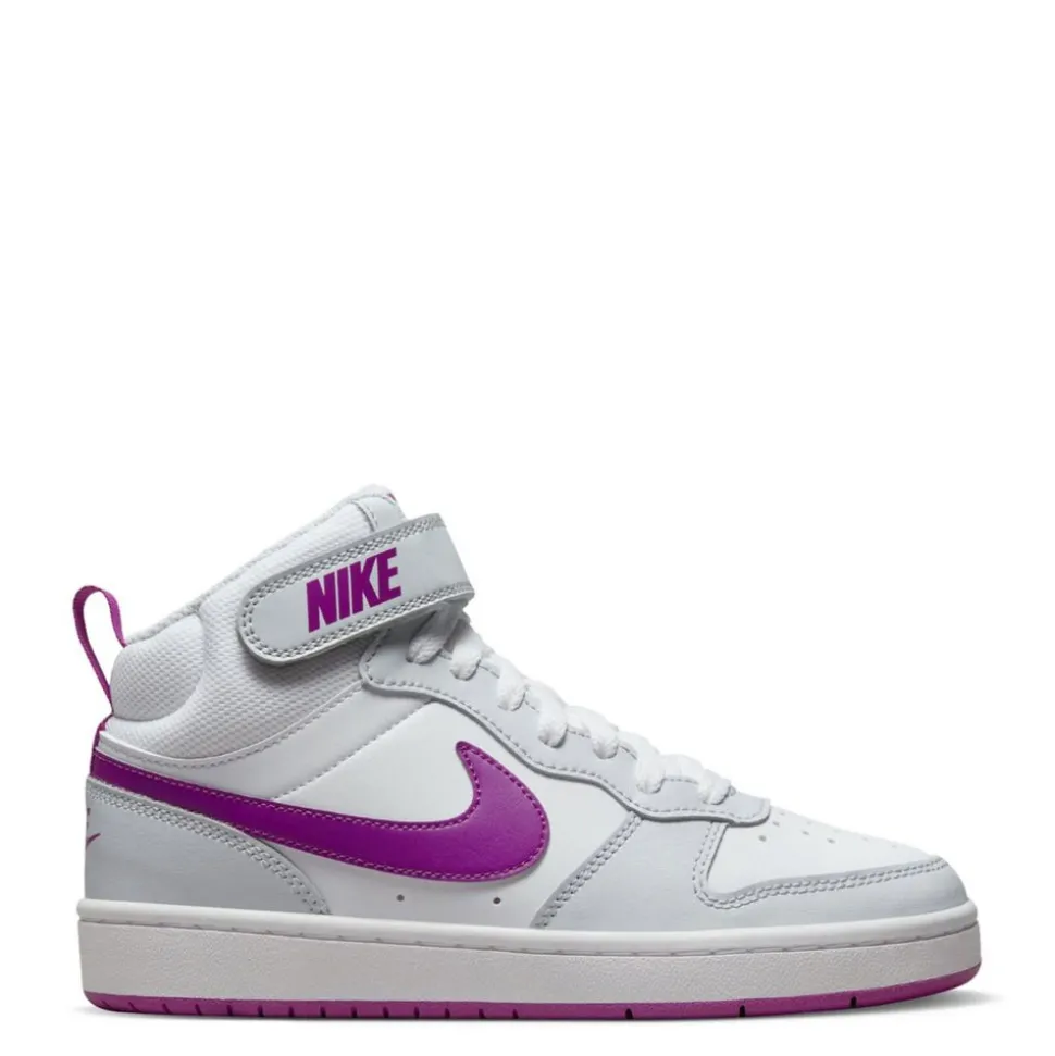 Nike Girls Big Kid Court Borough 2 Mid Top Sneaker