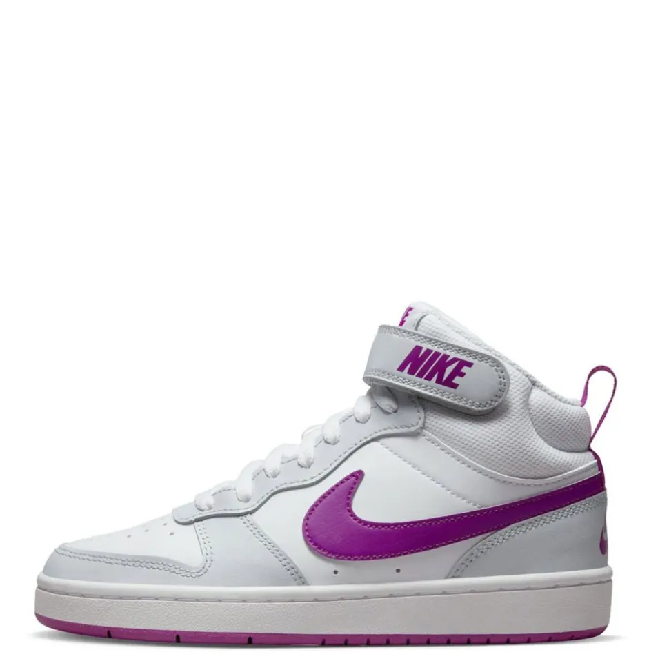 Nike Girls Big Kid Court Borough 2 Mid Top Sneaker