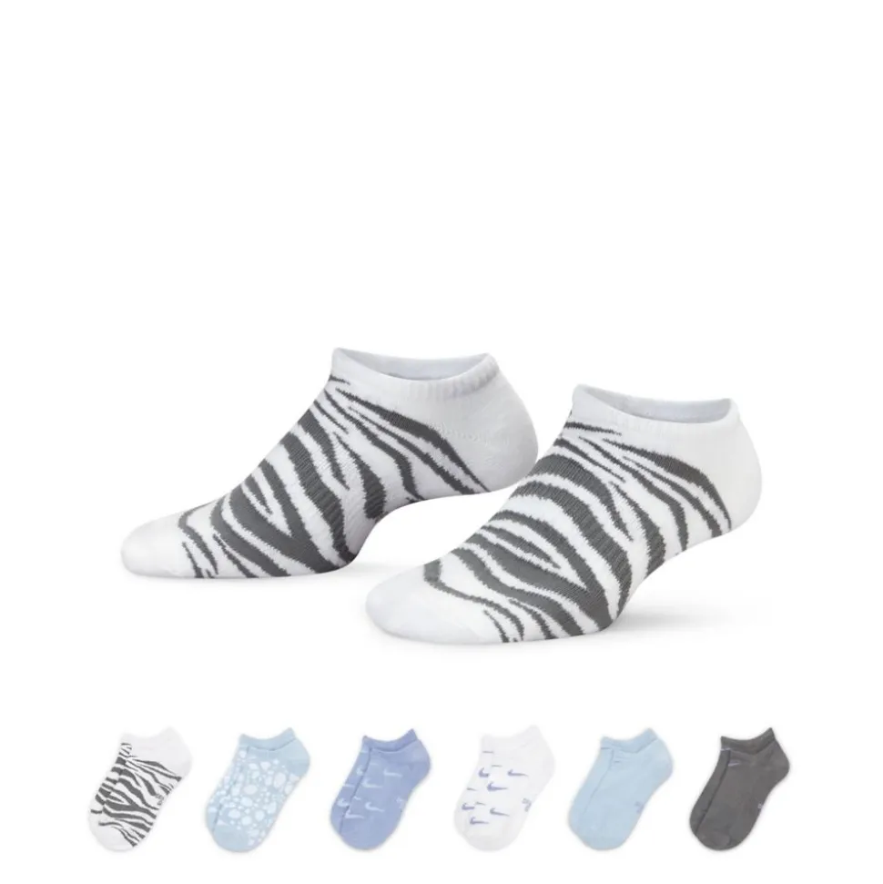 Nike Girls Graphic No Show Socks 6 Pairs