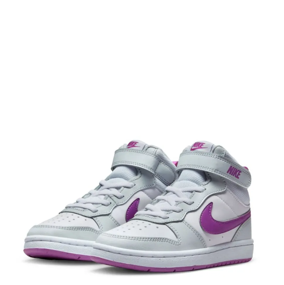 Nike Girls Little Kid Court Borough 2 Mid Top Sneaker