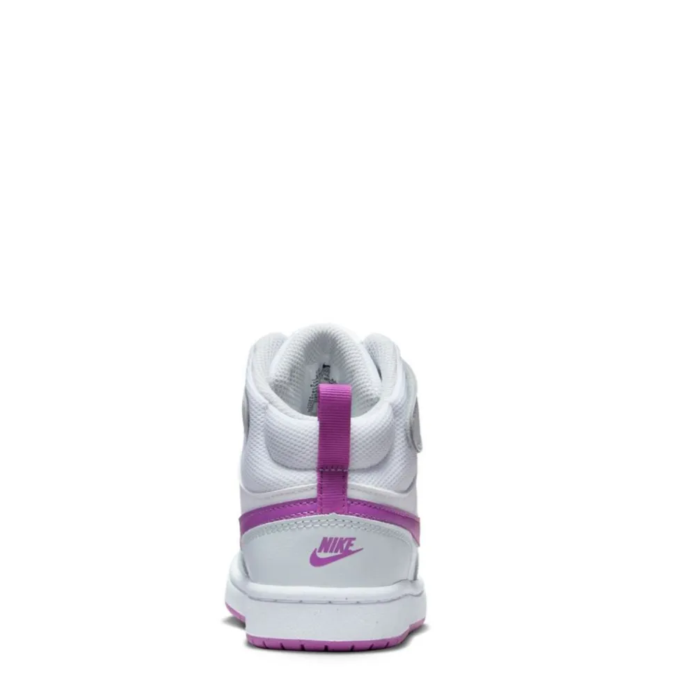 Nike Girls Little Kid Court Borough 2 Mid Top Sneaker