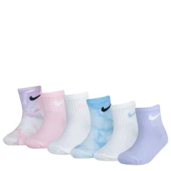 Nike Girls Tie Dye Ankle Socks 6 Pairs