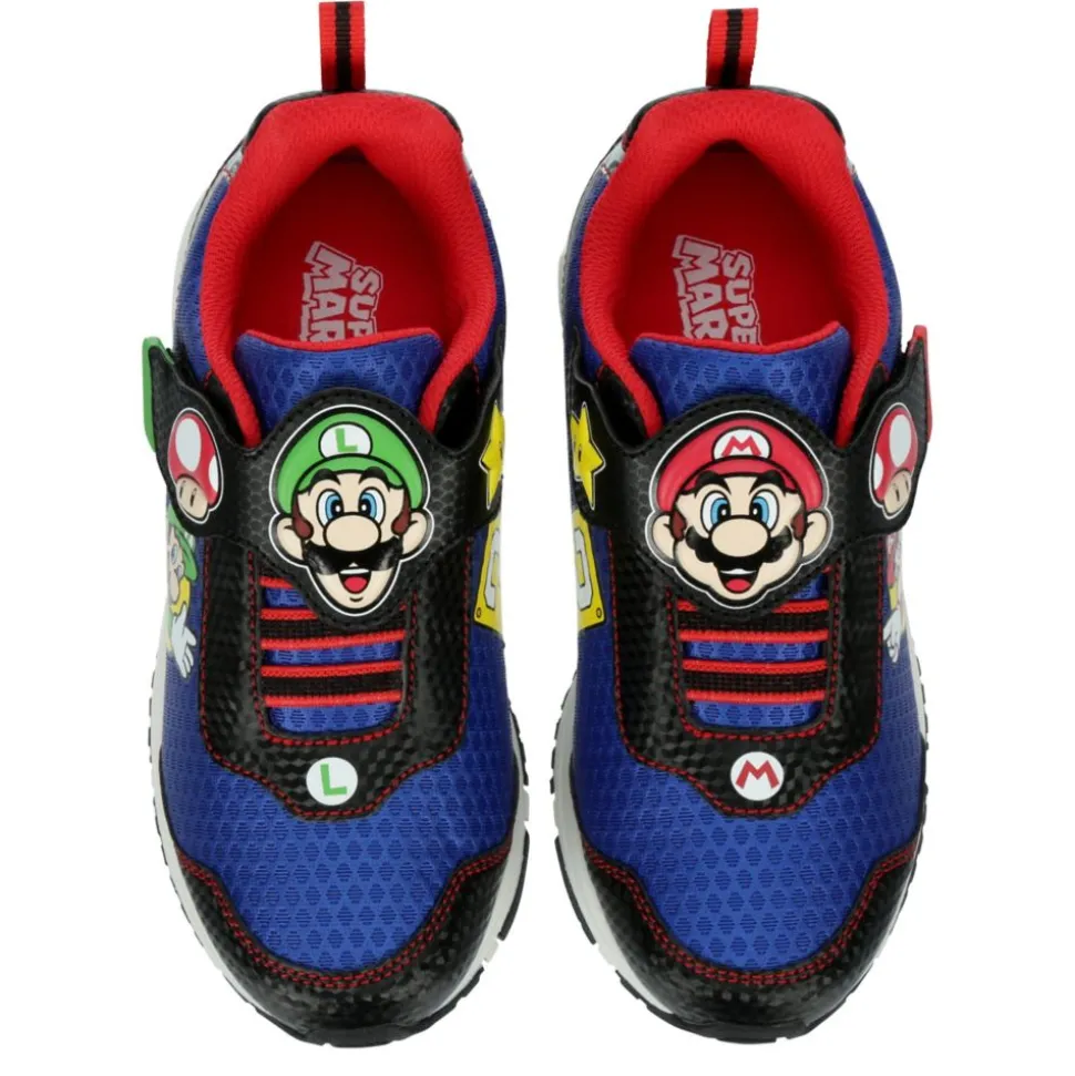 Nintendo Boys Little Kid Mario Luigi Light Up Sneaker