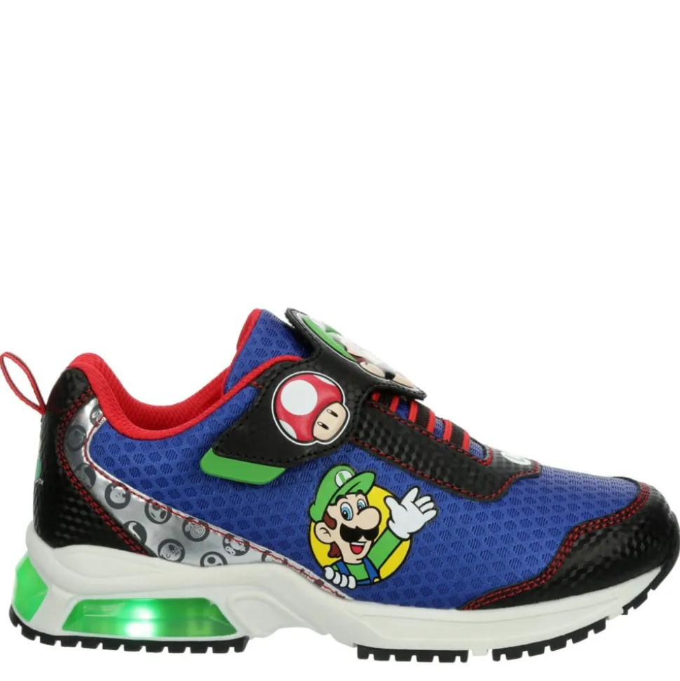 Nintendo Boys Little Kid Mario Luigi Light Up Sneaker