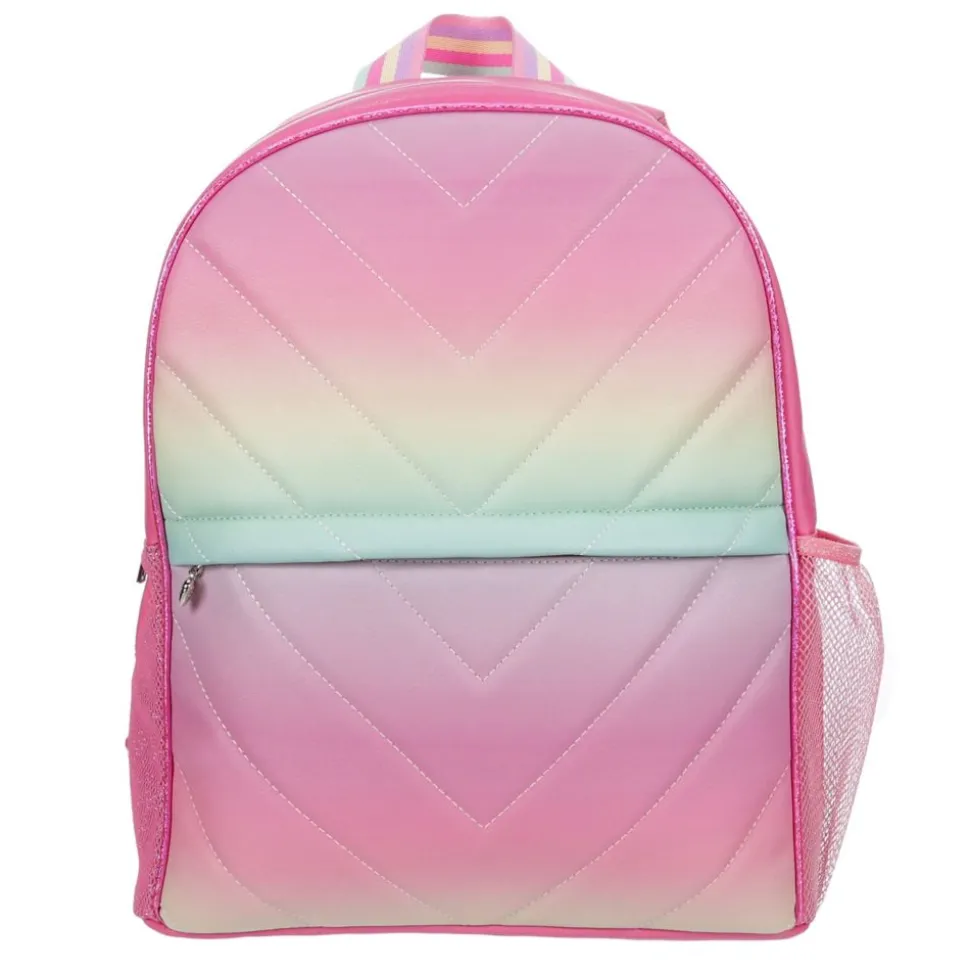 Omg Girls Chevron Backpack With Stuff Pouch
