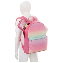 Omg Girls Chevron Backpack With Stuff Pouch