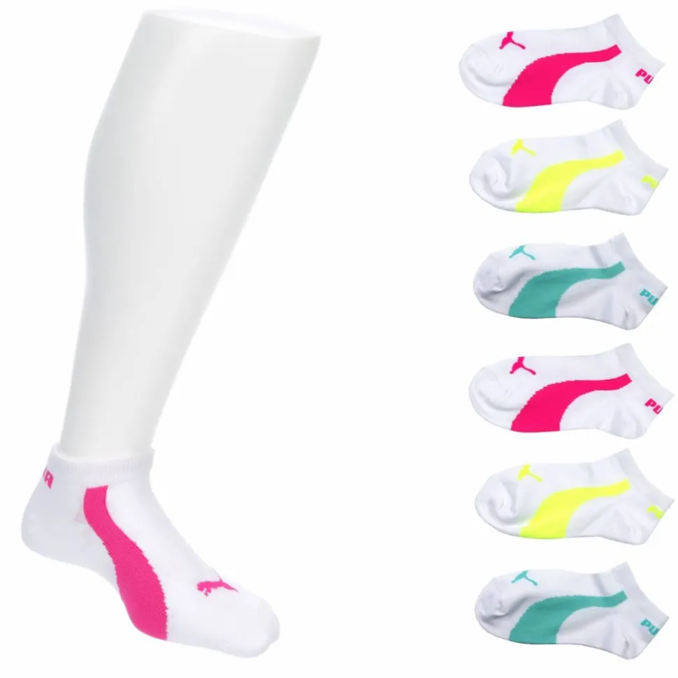 Puma Girls No Show Socks 6 Pairs